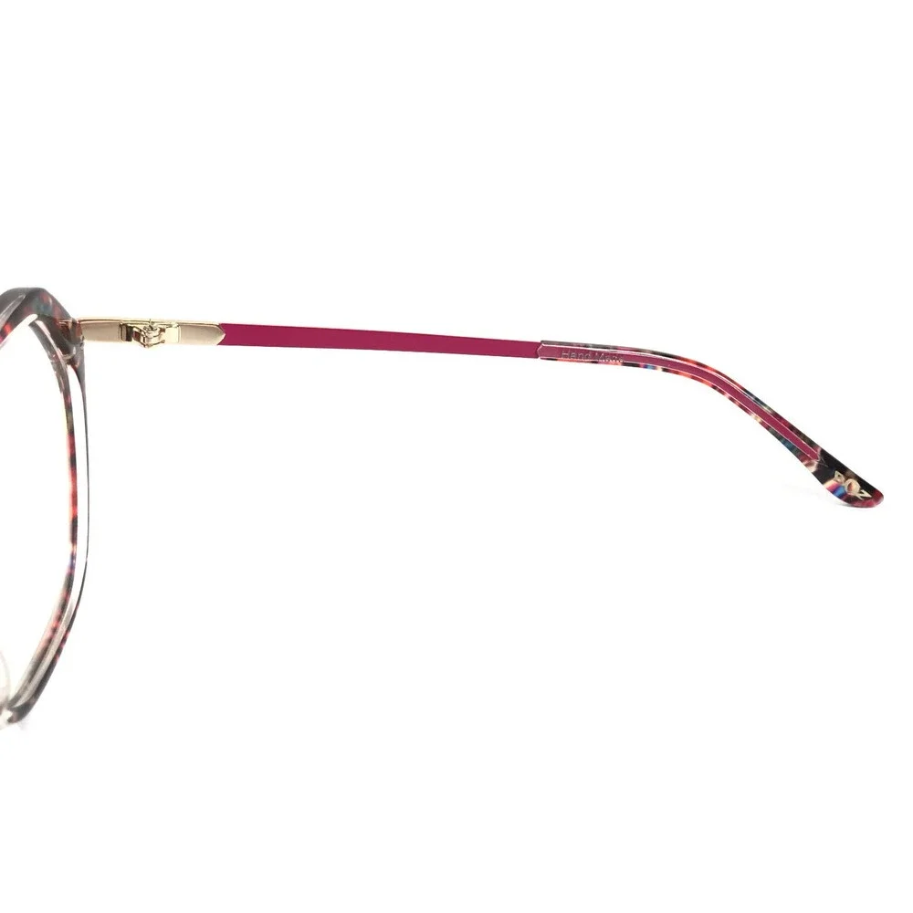 BOZ Eyeglasses Frames IXELLE 3080 Flower Pink Shiny Gold Red Butterfly 53-18-135